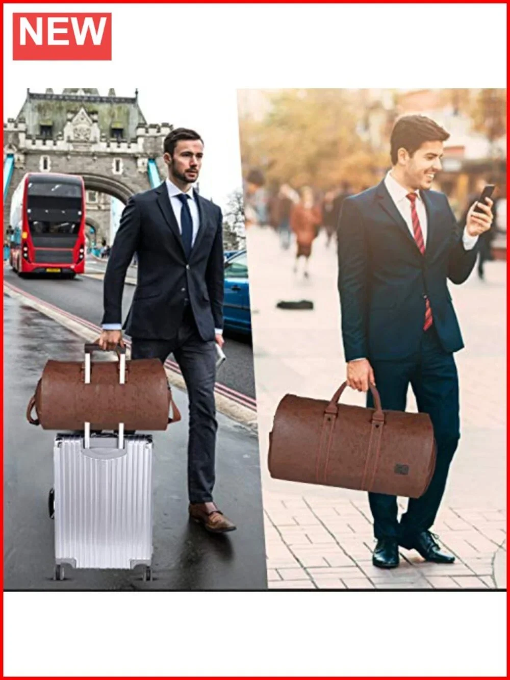 Convertible Travel Garment Duffel Bag 2-in-1 Hanging Suitcase